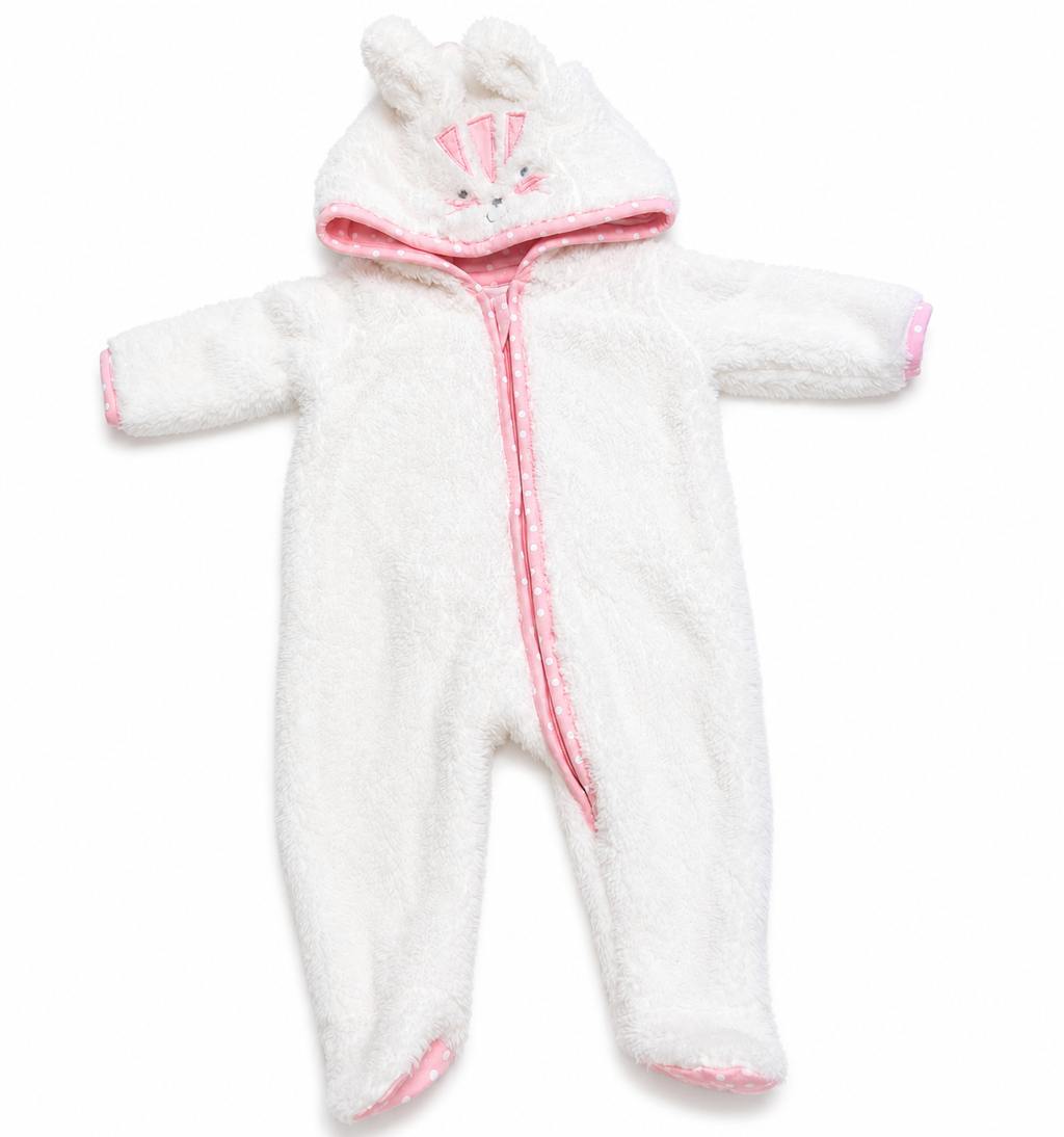 Tiny Little Wonders Bunny Hooded Fleece Suit- Brand new with tag