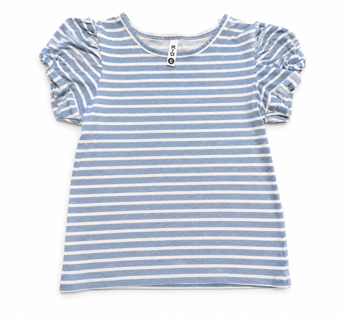 K-D Striped Puff Sleeve Top