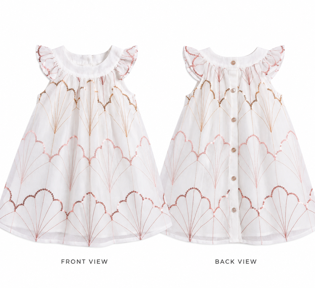 Bebe- Elegant Sequin Embroidered Dress