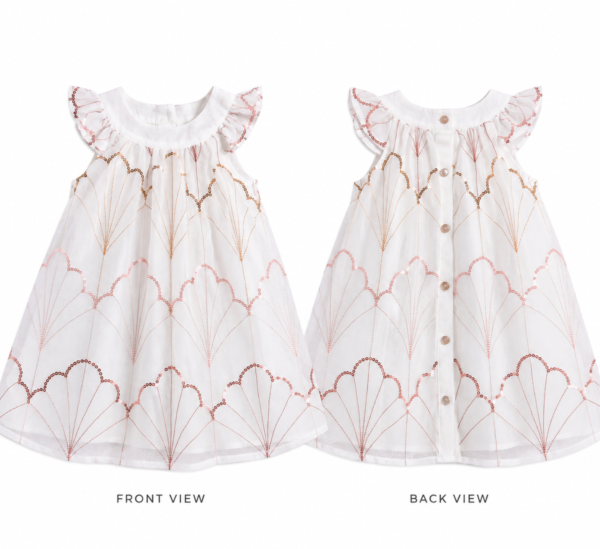Bebe- Elegant Sequin Embroidered Dress
