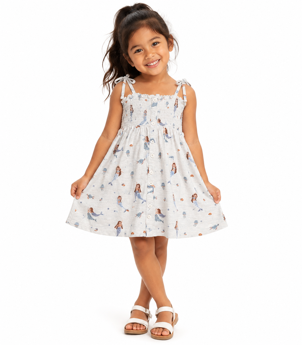Target- Mermaid Print Shirred Dress