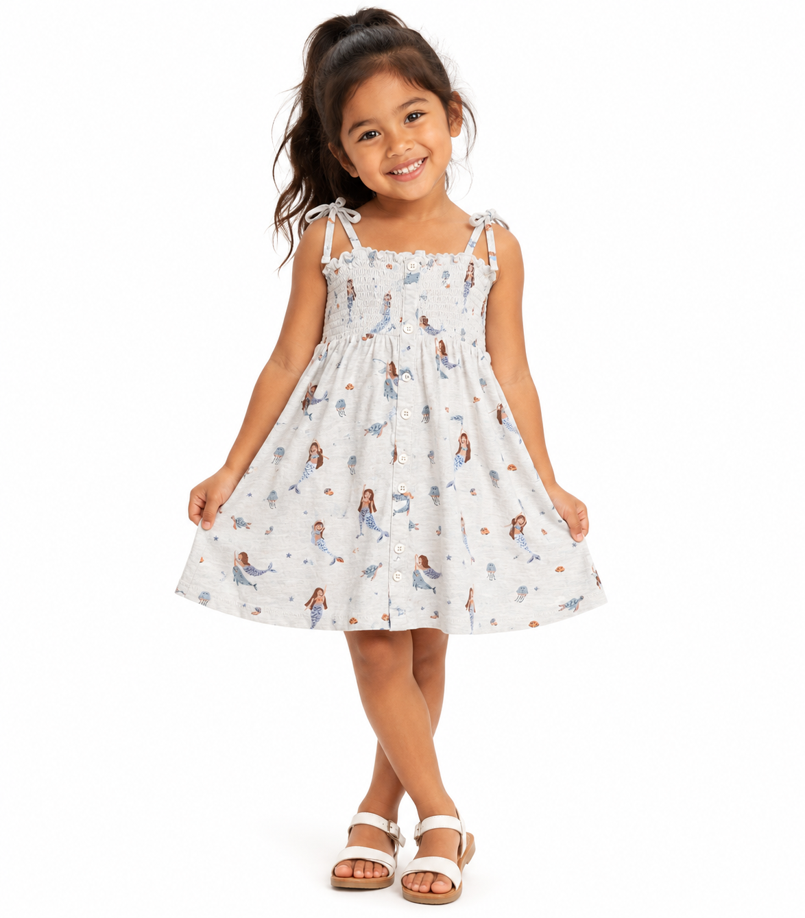 Target- Mermaid Print Shirred Dress