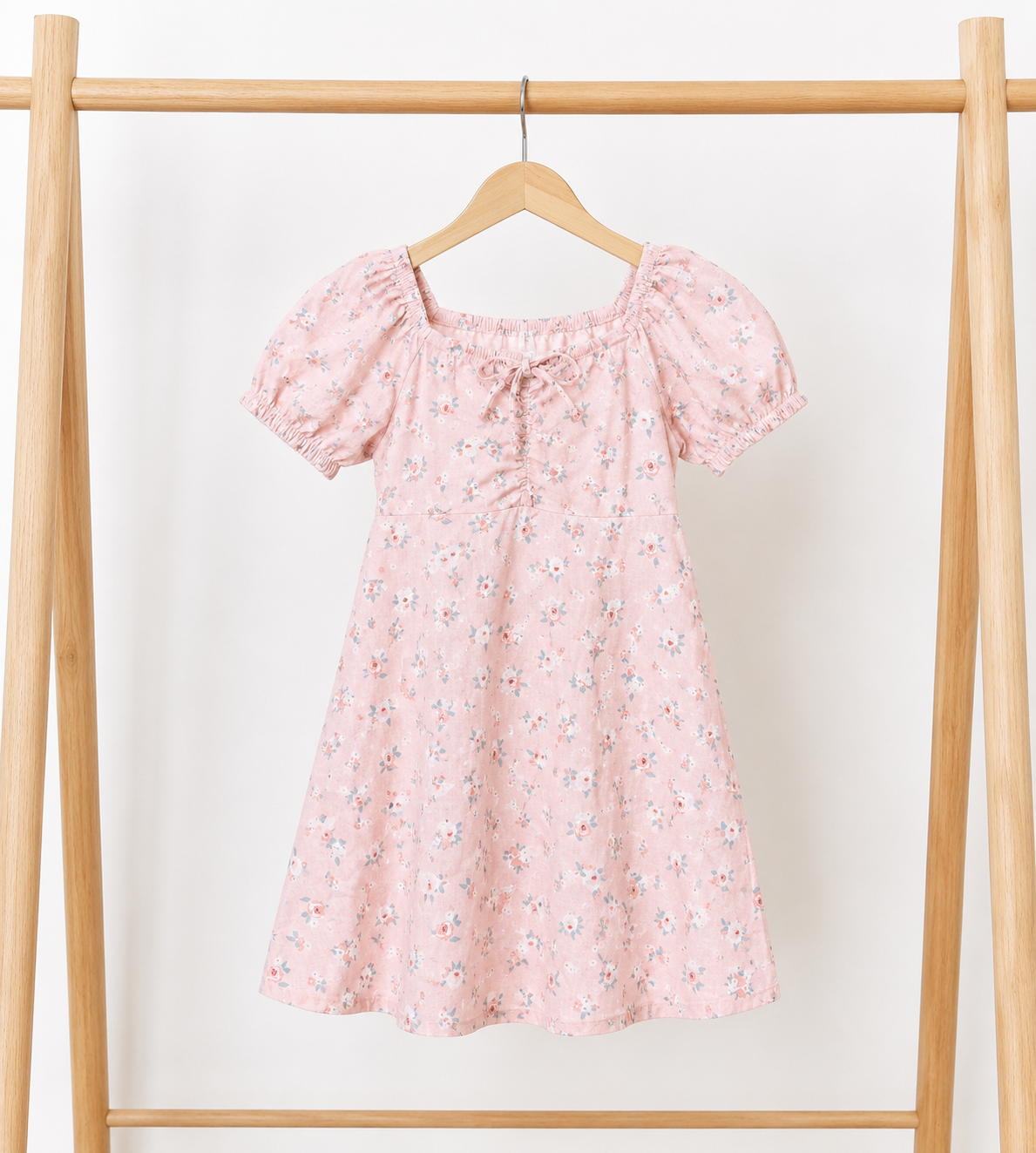 K-D Floral Puff Sleeve Dress