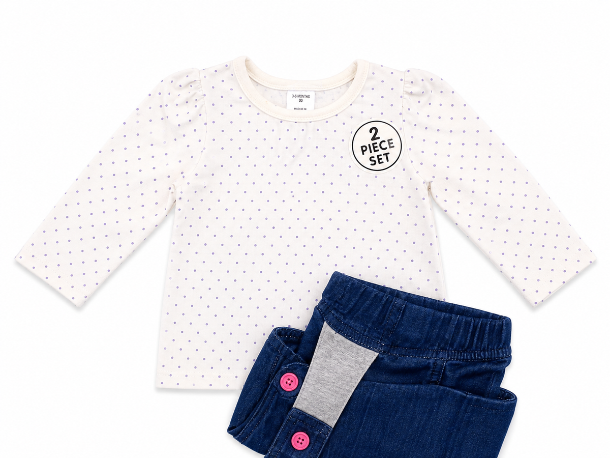 Tiny little wonders- Girls 2pc Dungaree Set (Brand new with tags)