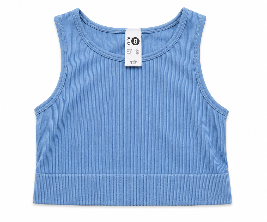 K-D Ribbed Crop Tank Top