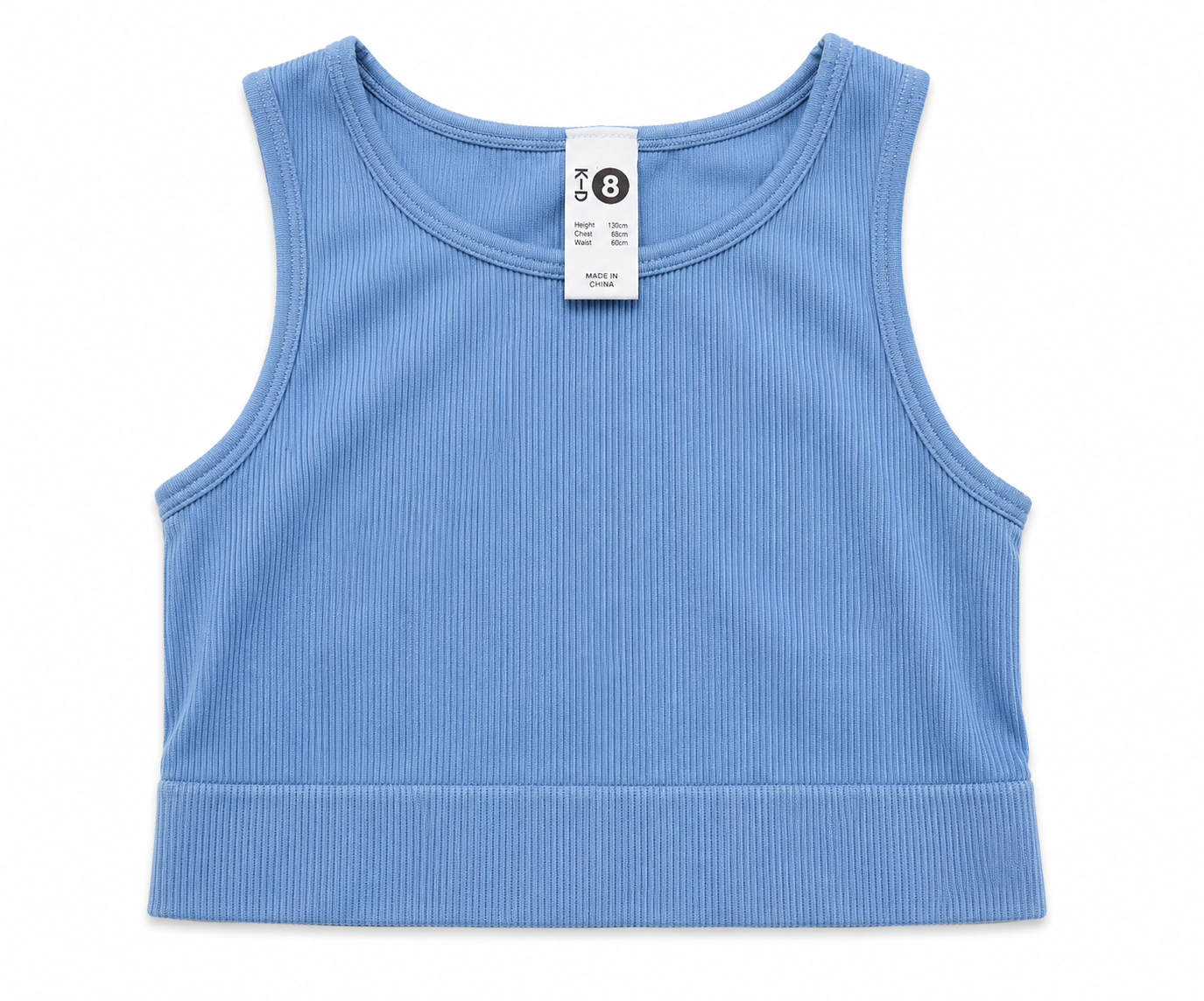 K-D Ribbed Crop Tank Top