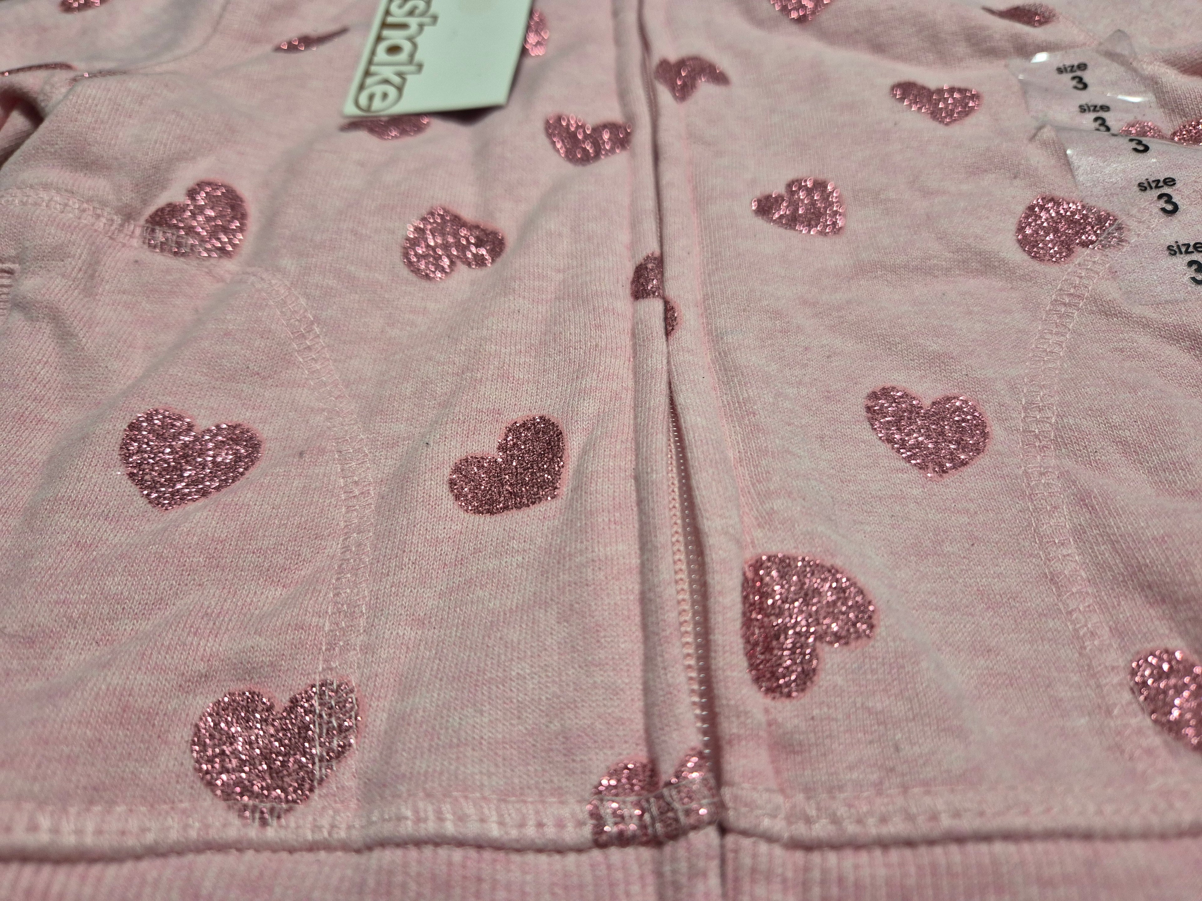Milkshake Heart Print Zip Hoodie – Brand new with tag