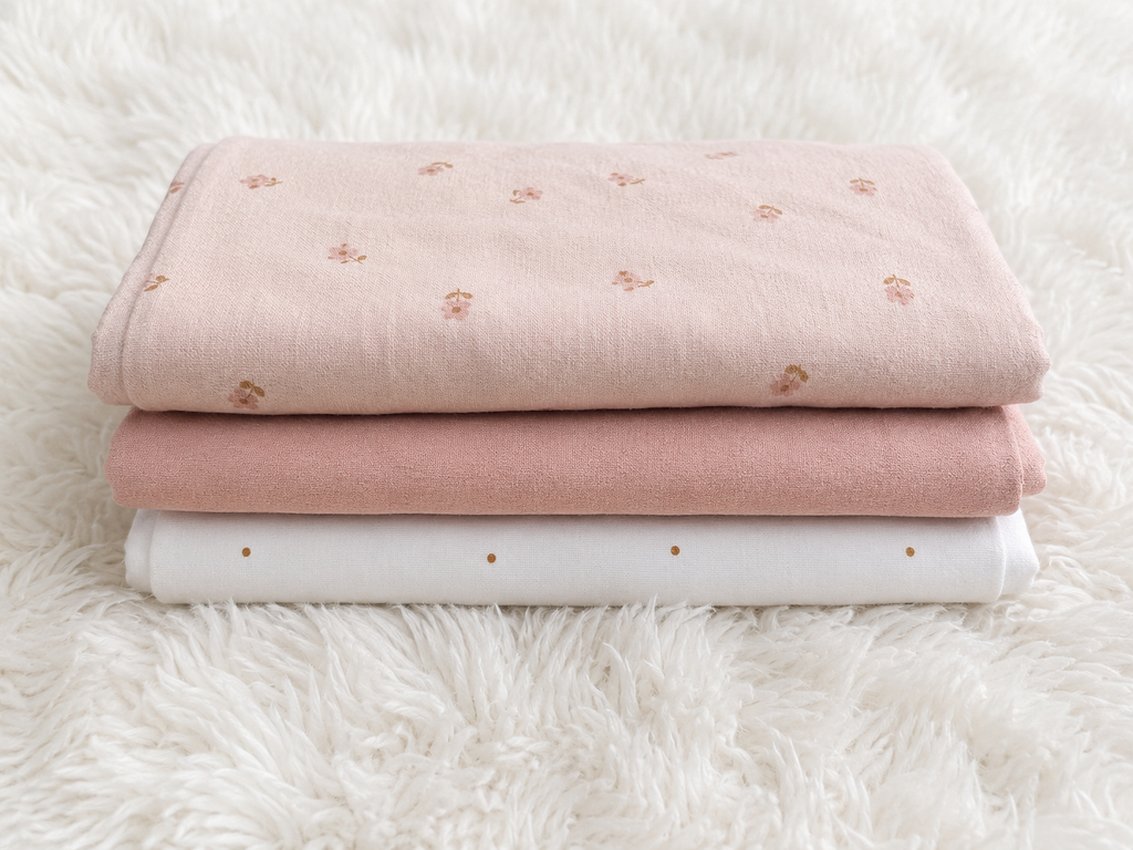 Floral Flannelette wraps- 3 pack