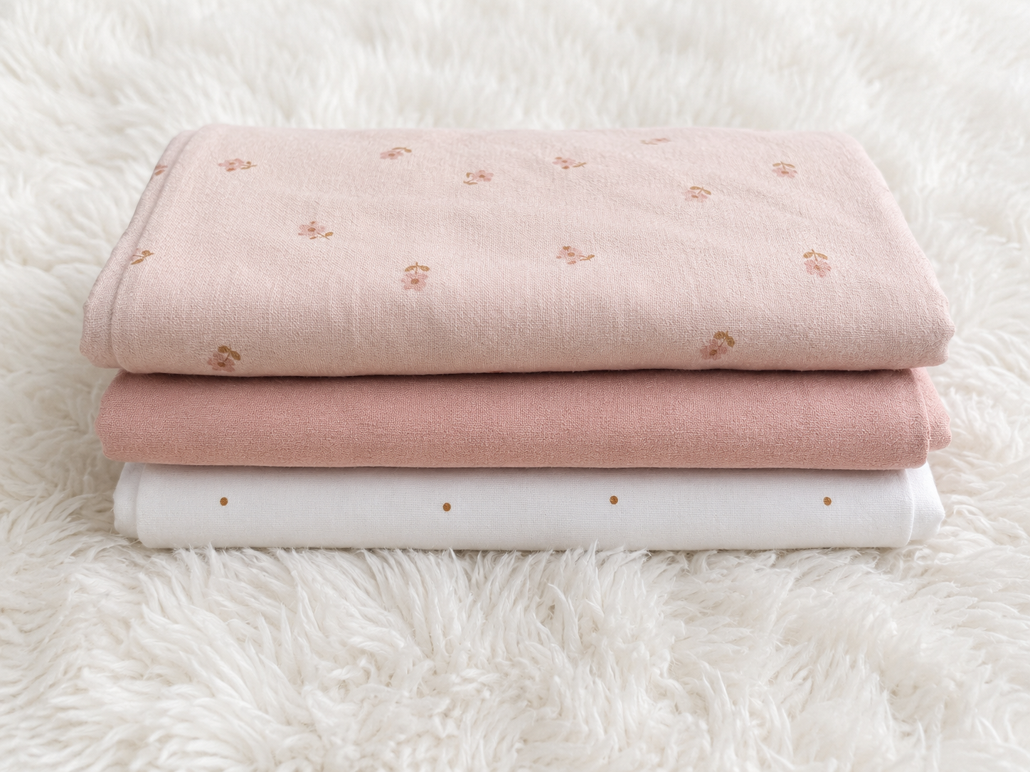 Floral Flannelette wraps- 3 pack