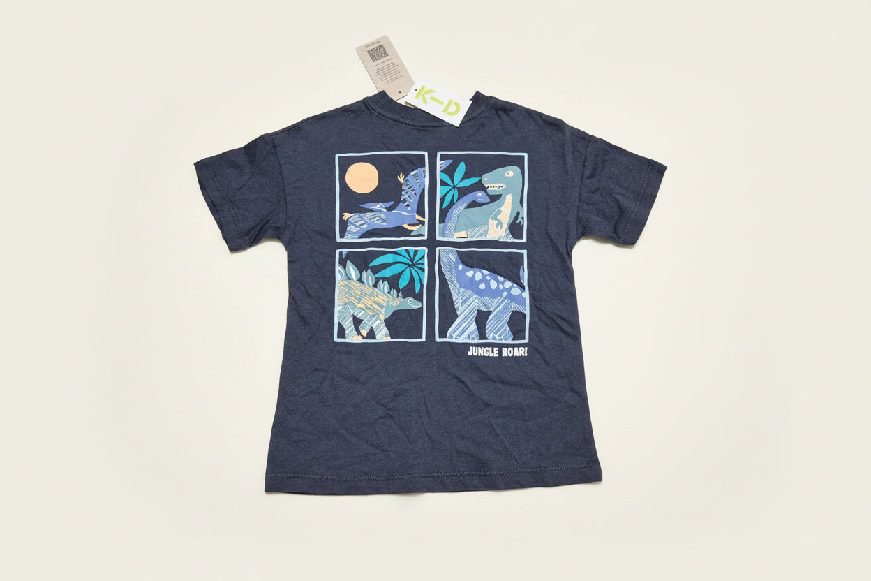 K-D Dinosaur Print Tee- Brand new with tags