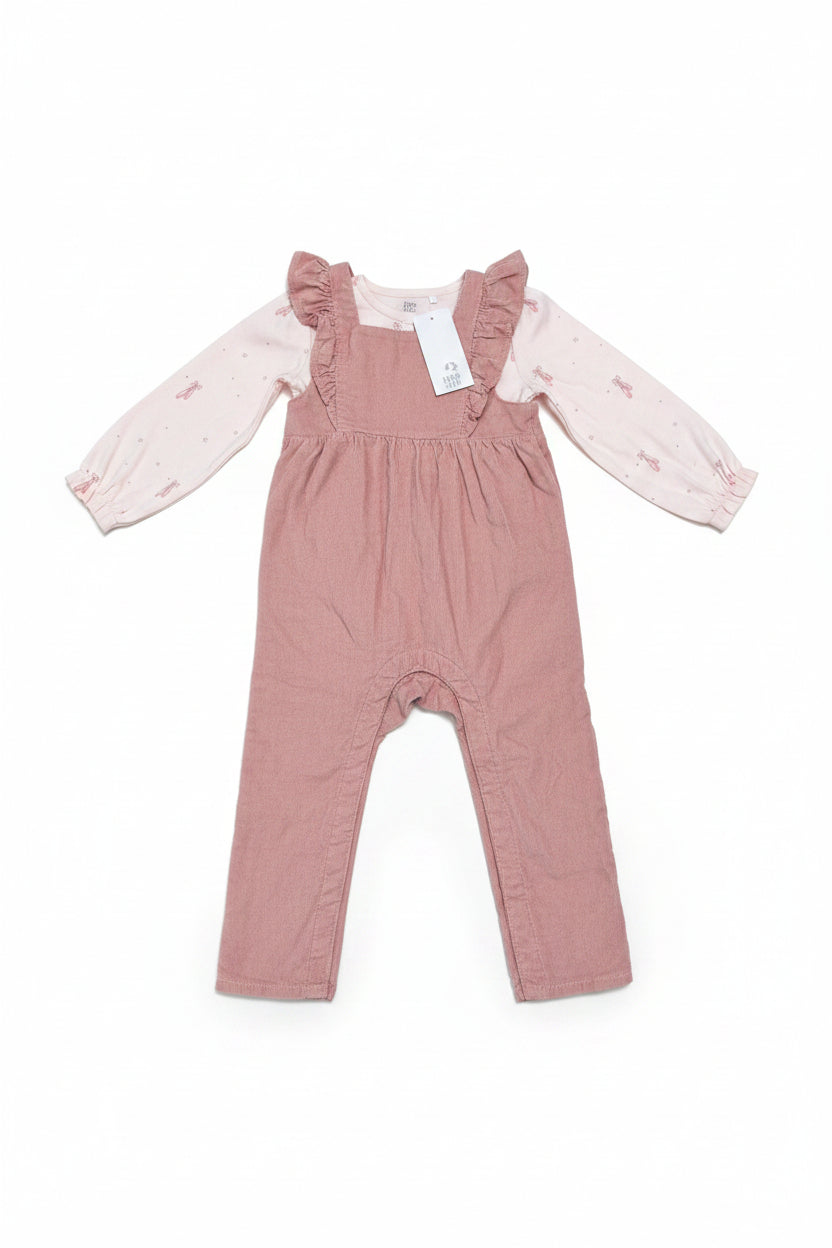 Fred & Flo Corduroy Dungaree Set- Brand new