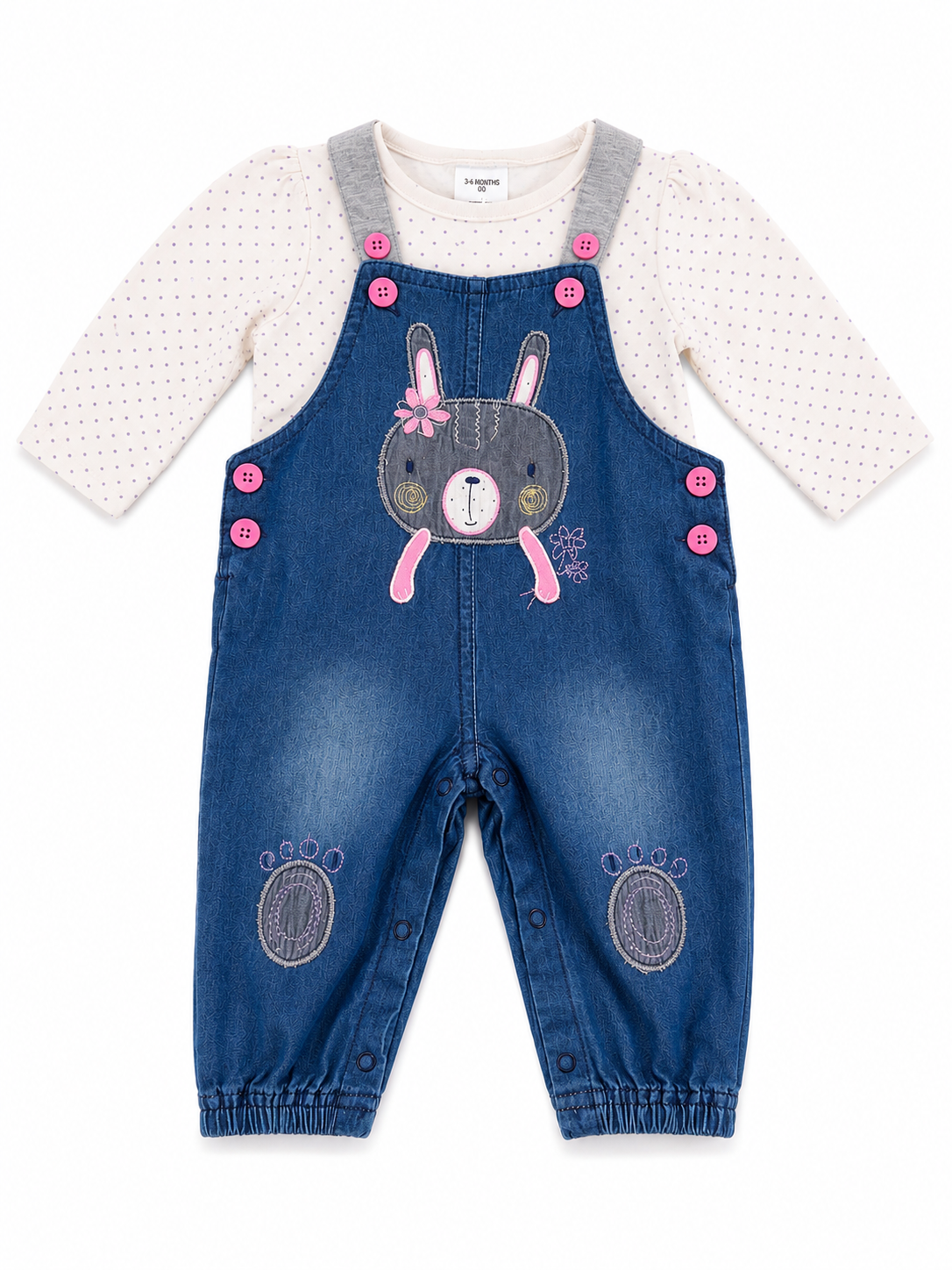 Tiny little wonders- Girls 2pc Dungaree Set (Brand new with tags)