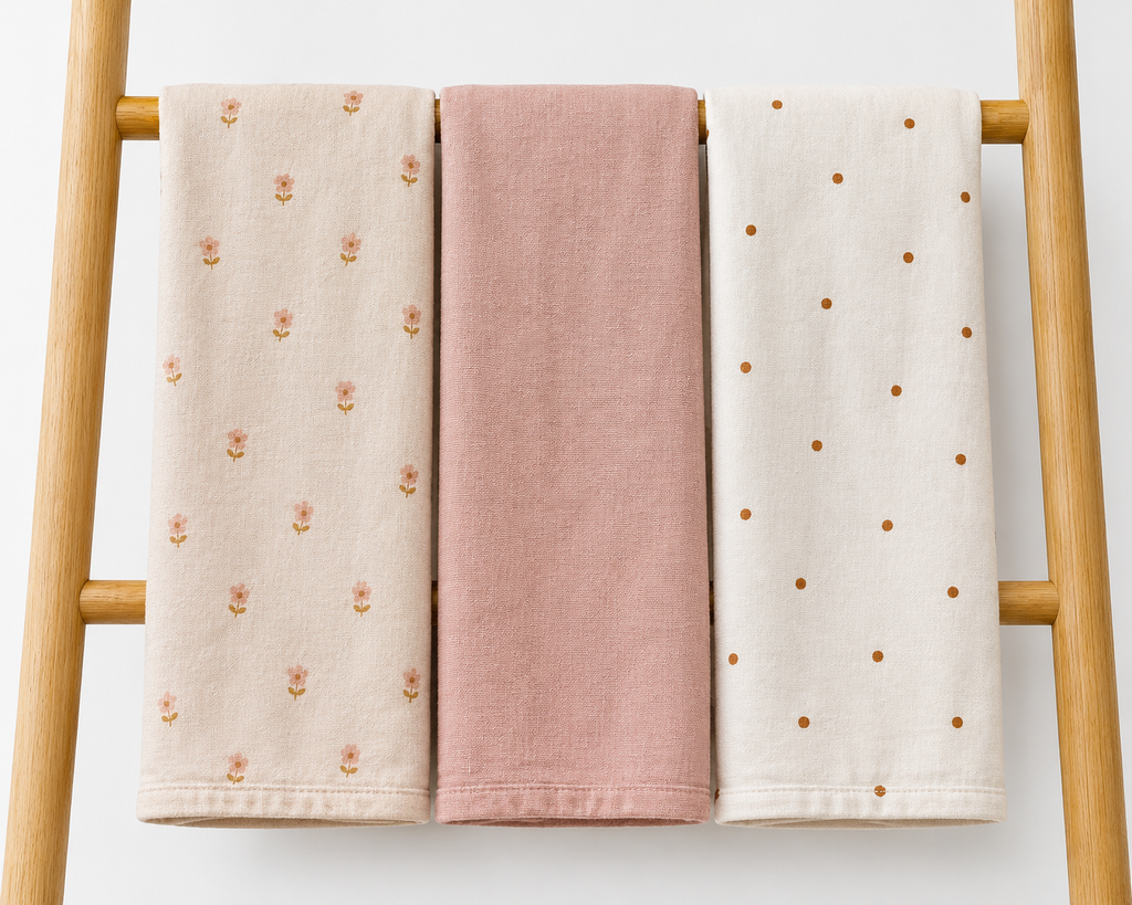 Floral Flannelette wraps- 3 pack
