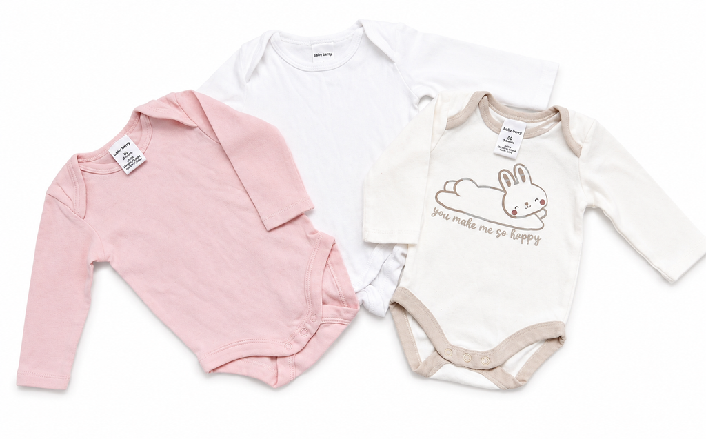 Baby Berry Long Sleeve Bodysuits (3 Pack) Pre-loved