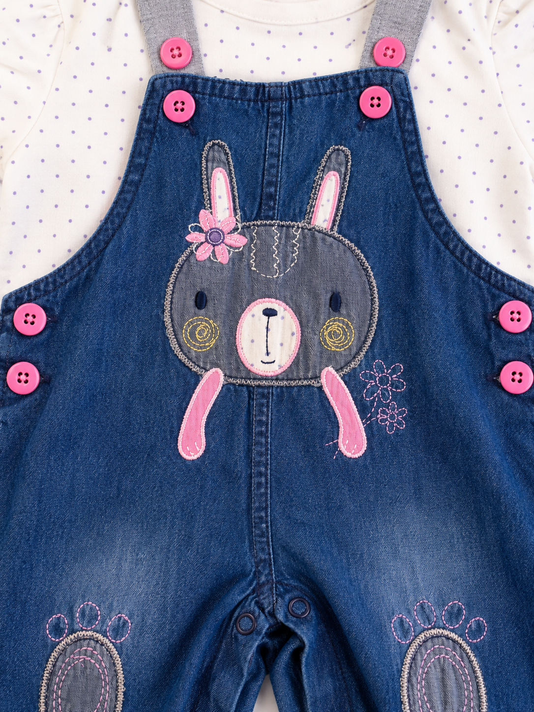 Tiny little wonders- Girls 2pc Dungaree Set (Brand new with tags)