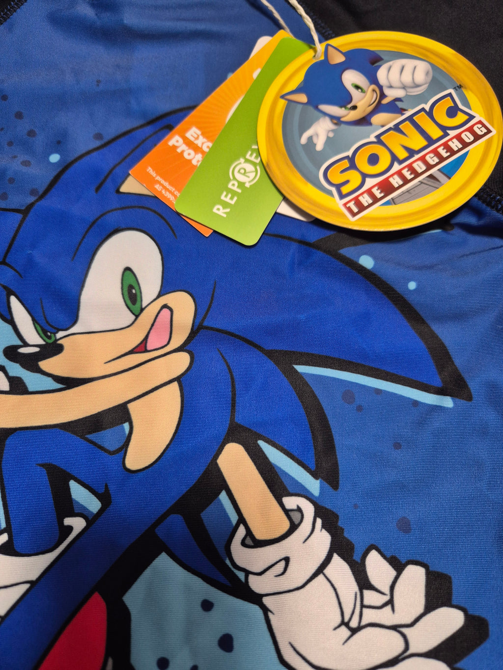 Sonic the Hedgehog Rash Vest- Brand new with tags