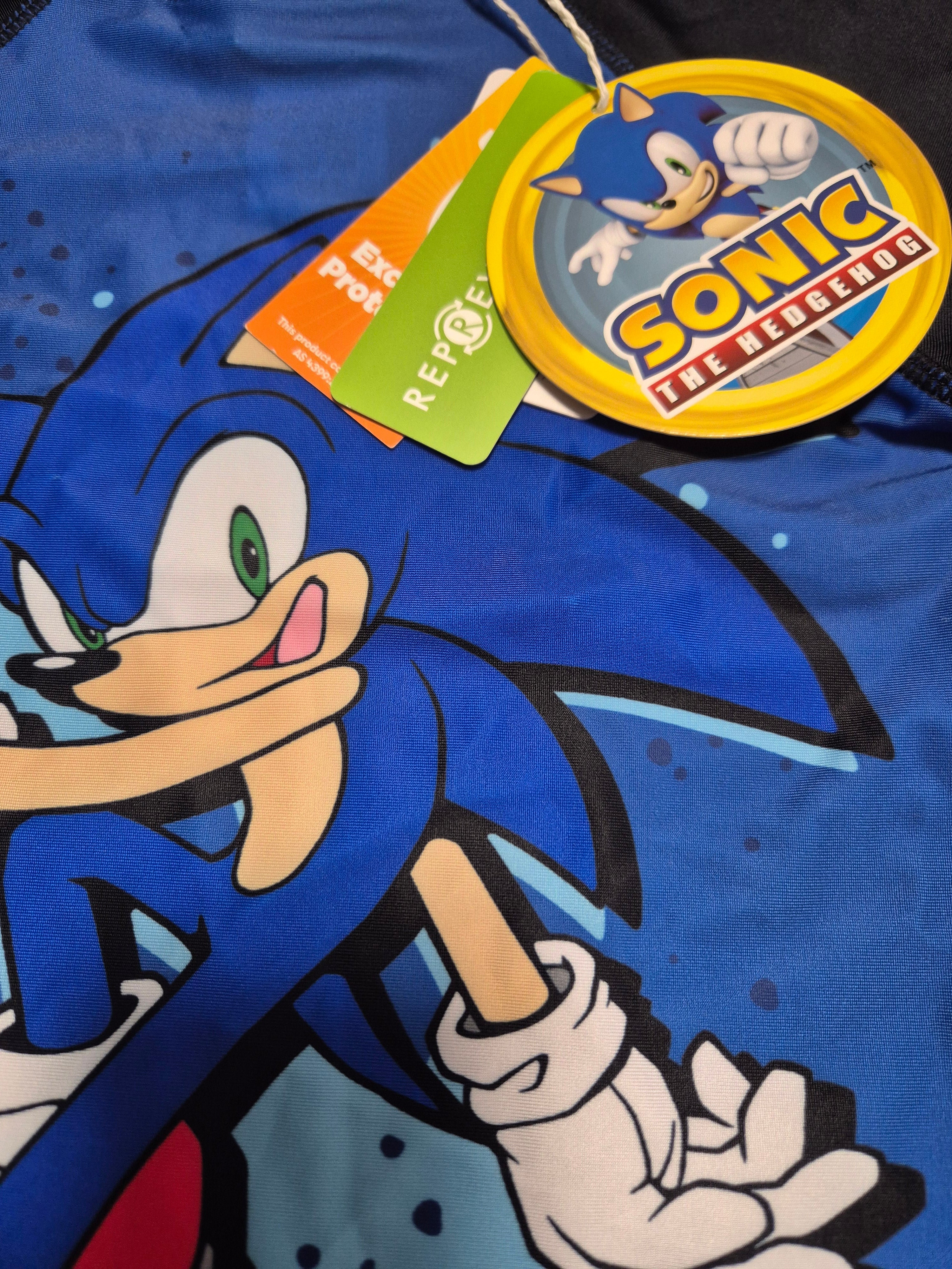 Sonic the Hedgehog Rash Vest- Brand new with tags