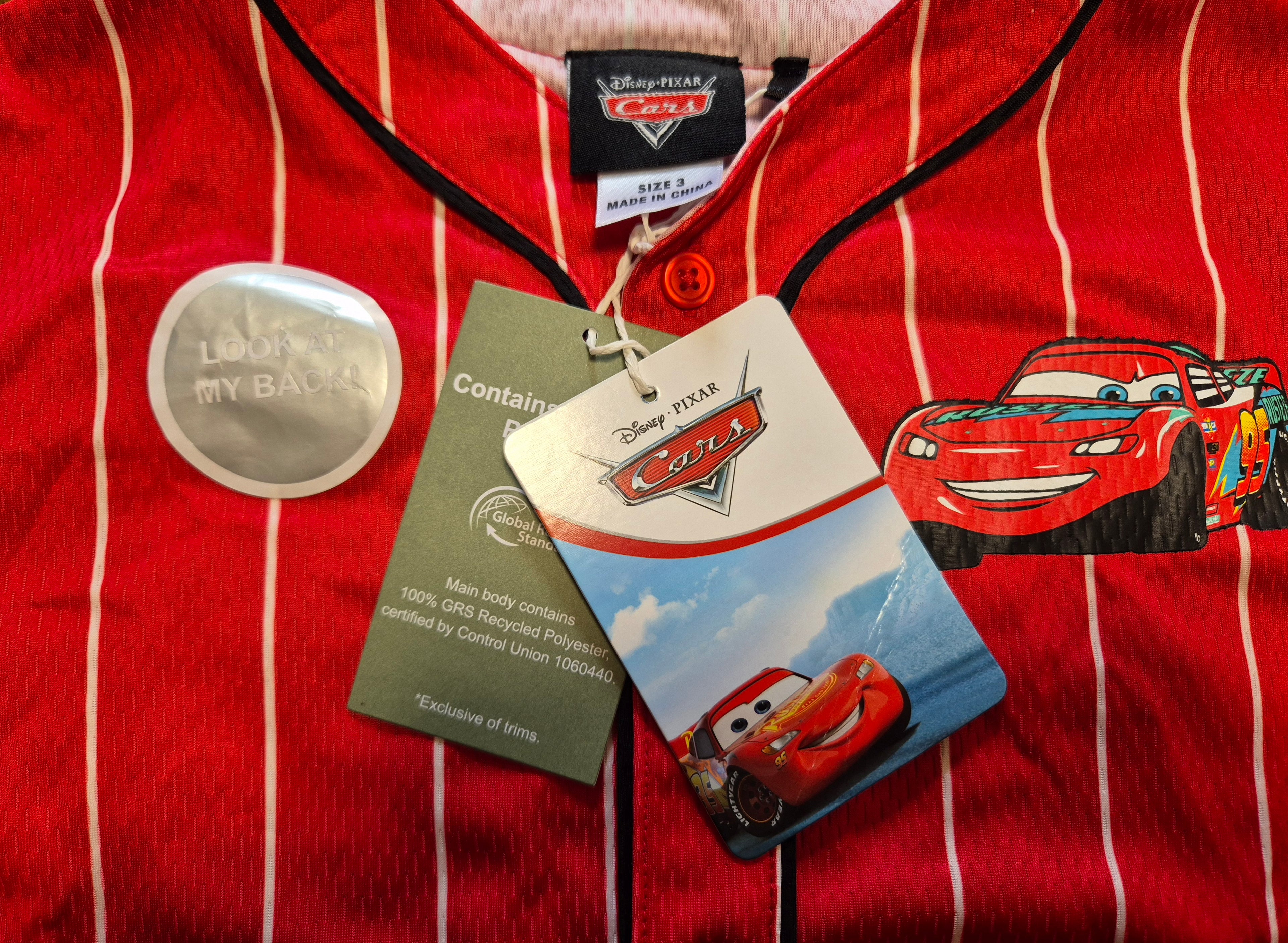 Disney Lightning McQueen baseball shirt- Brand new with tags