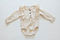 Cream Muslin Ruffle Bodysuit