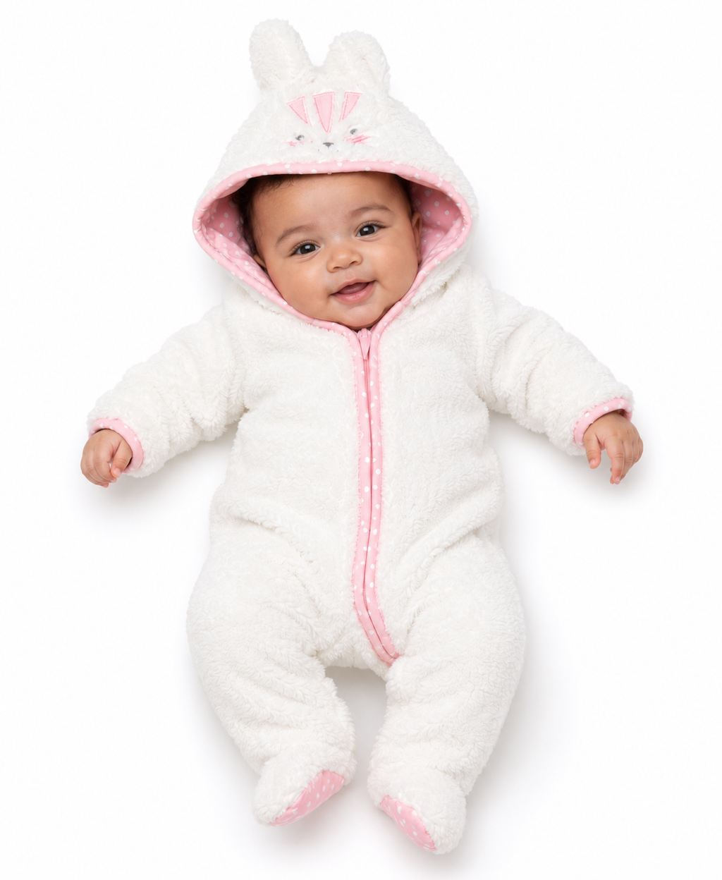 Tiny Little Wonders Bunny Hooded Fleece Suit- Brand new with tag