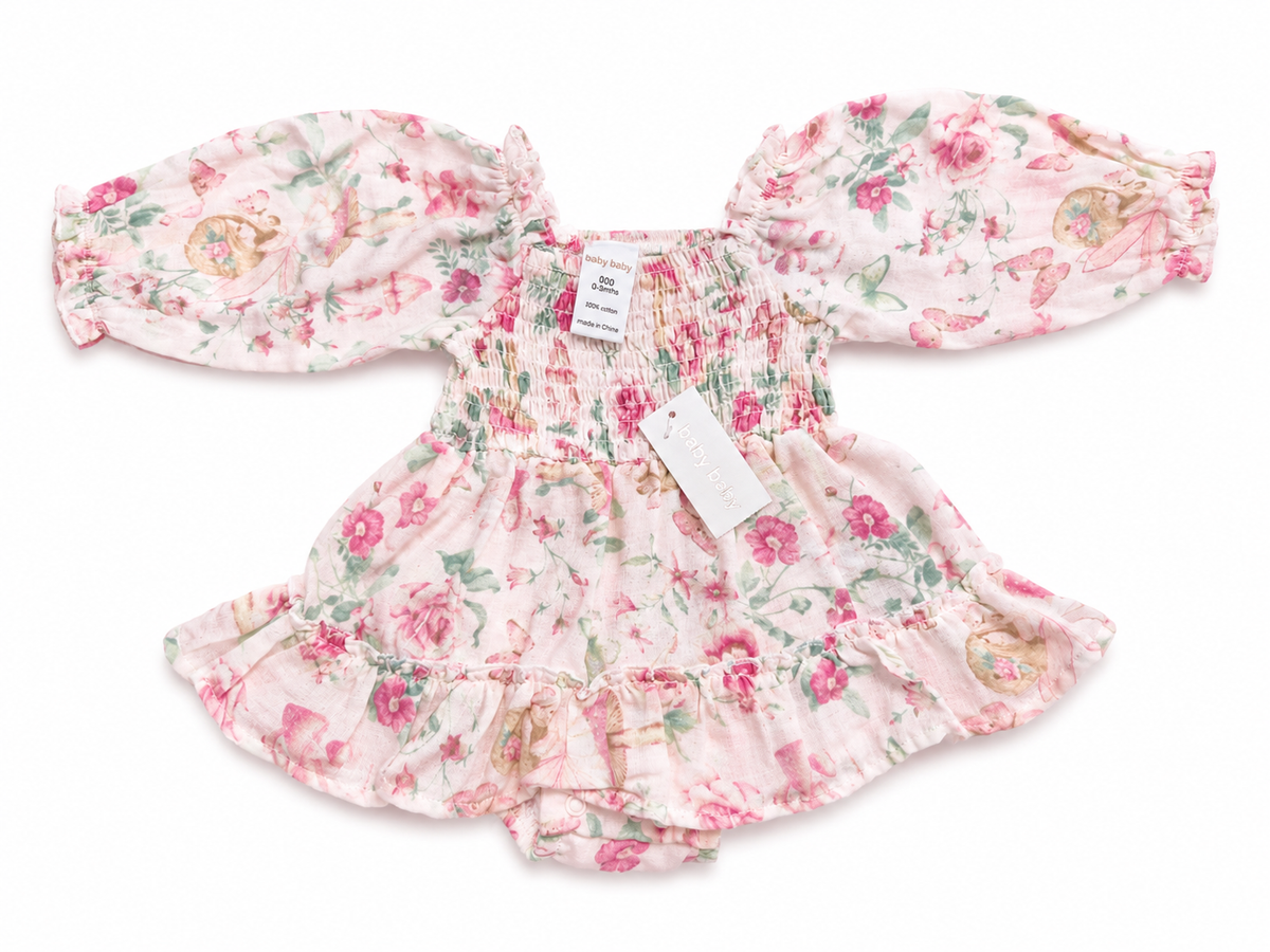 Baby Berry-  Floral Romper Dress (Brand new with tags)