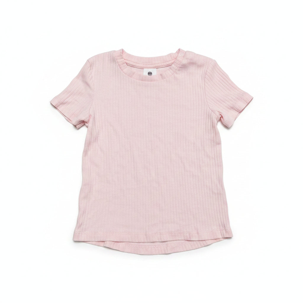 Ribbed T-Shirt & Bike Shorts Set